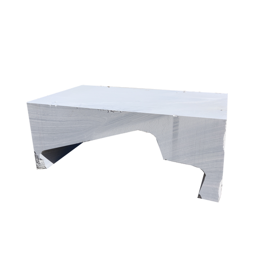 Elemento sagomato in marmo Cristallina Green Ondulato