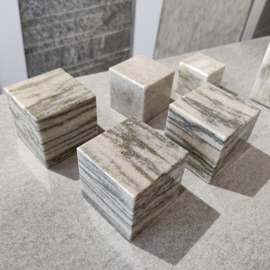 Cubo in marmo Cristallina Green