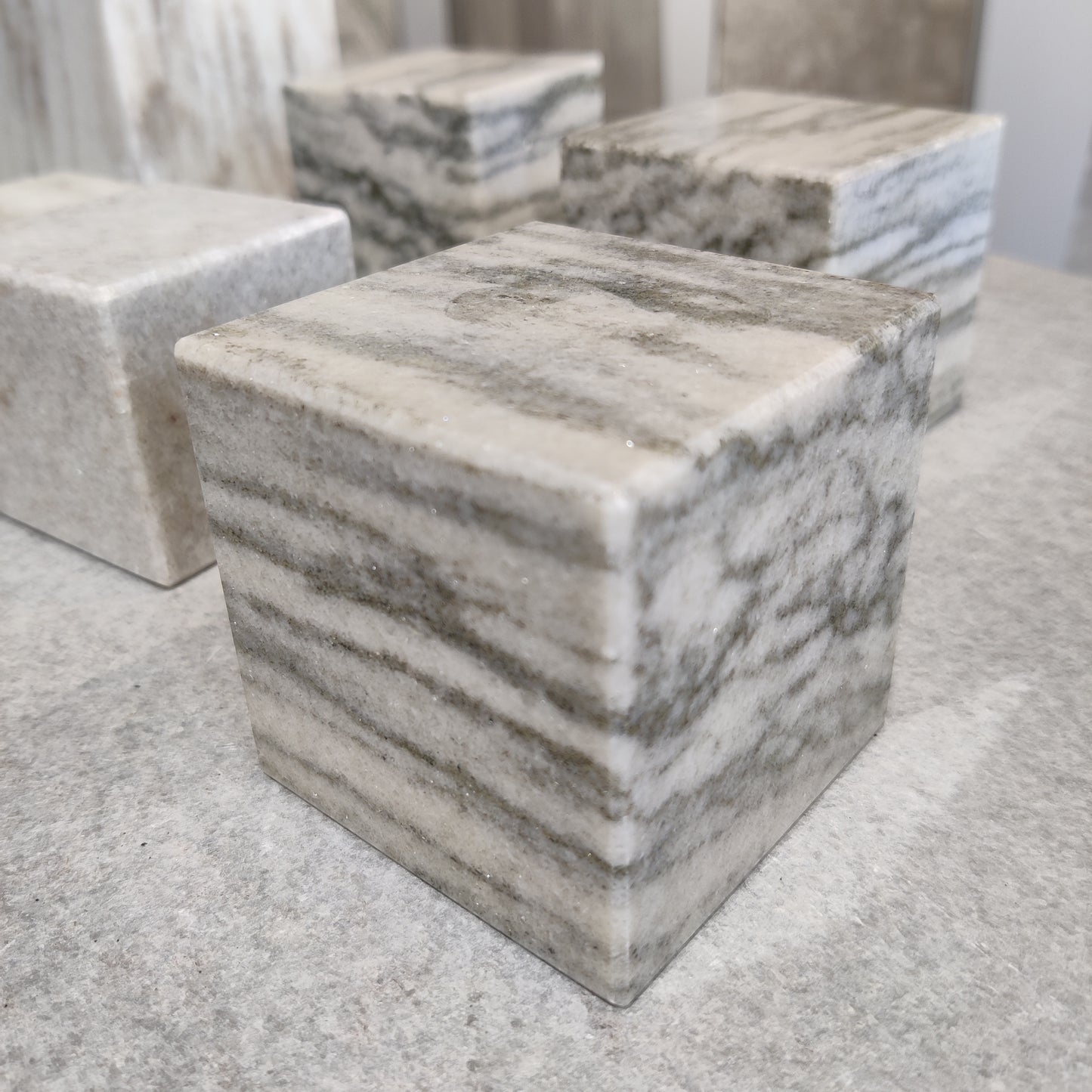 Cubo in marmo Cristallina Green