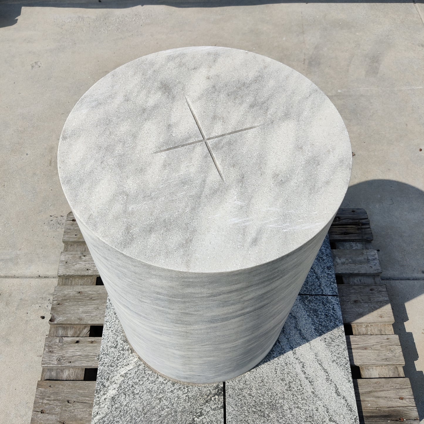 Säule Abschnitt aus Cristallina Arabescato Marmor