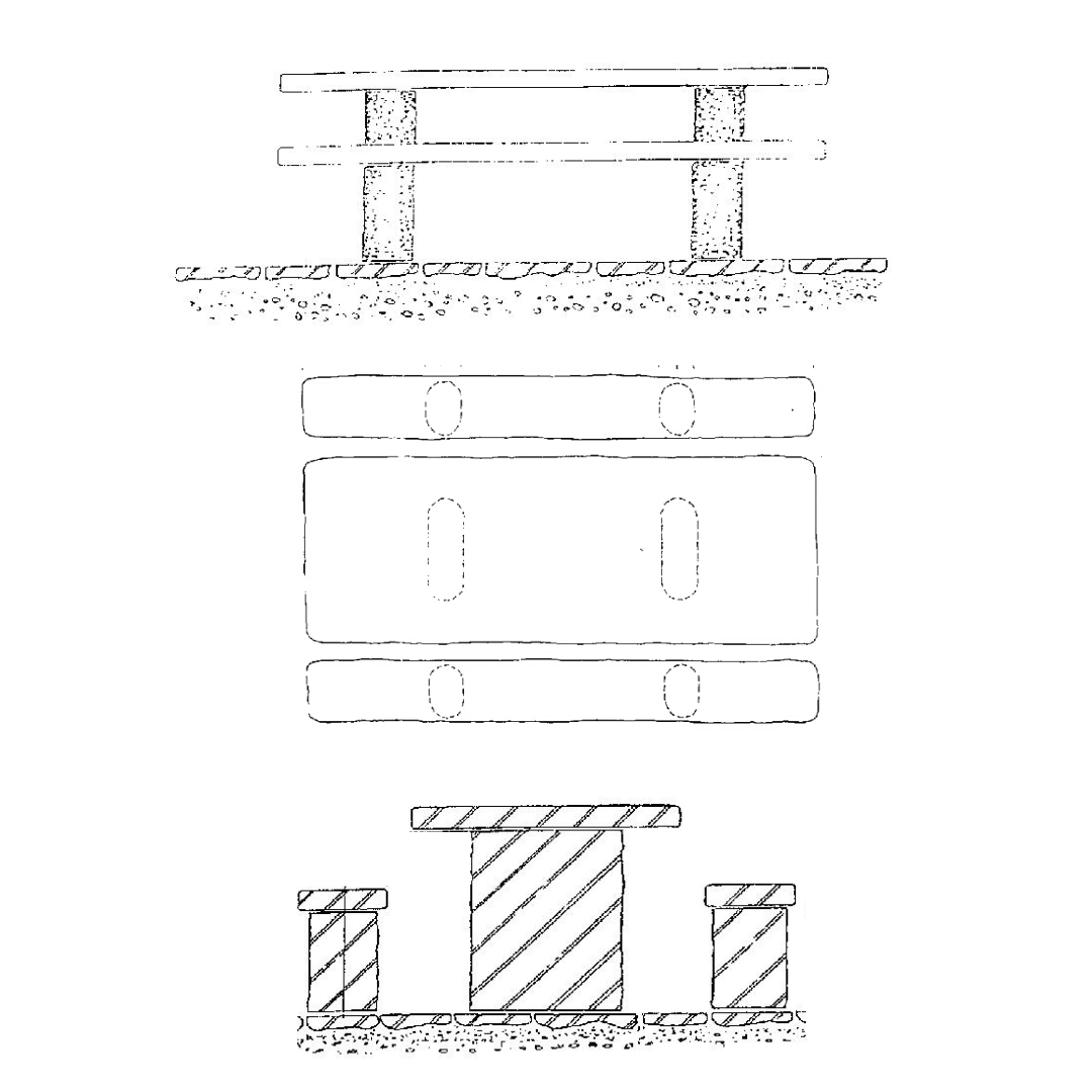 Ensemble table et bancs en granit tessinois modèle LUGANO