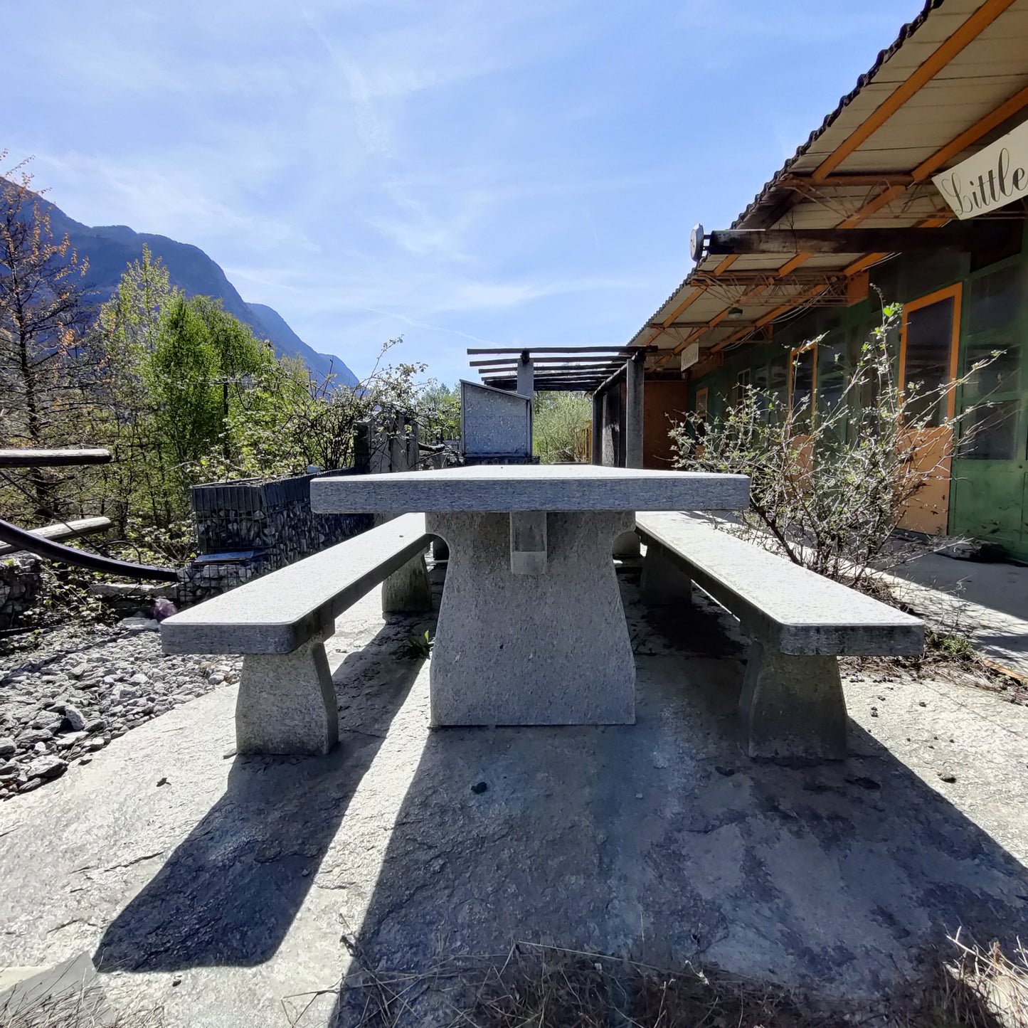 Mega table set and two benches