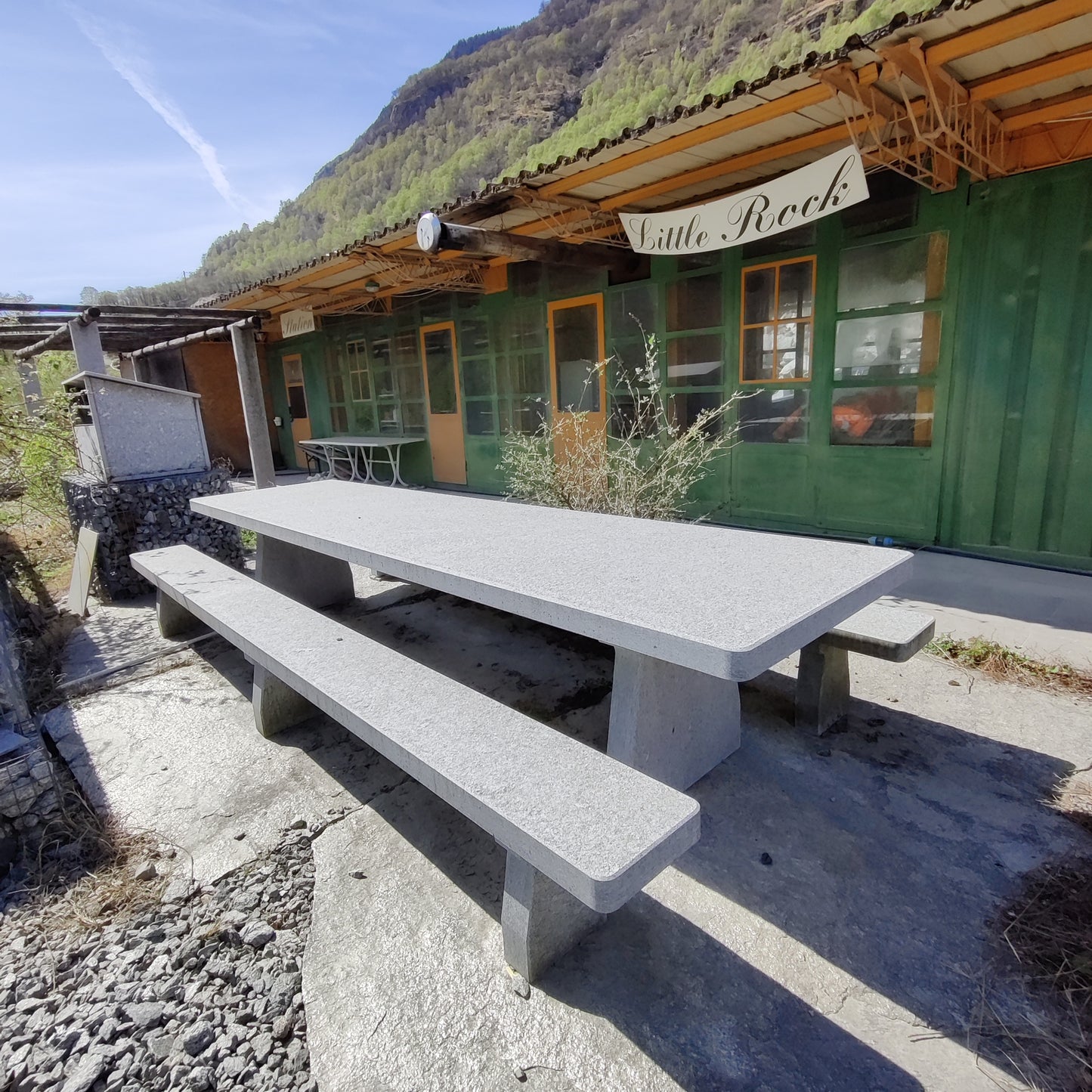 Mega table set and two benches